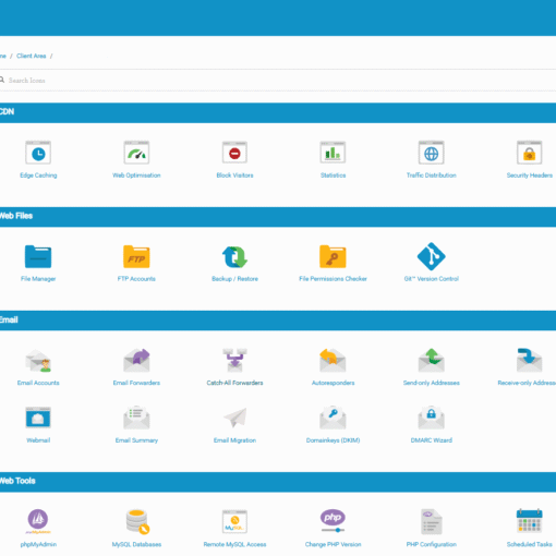 HostVerge control panel
