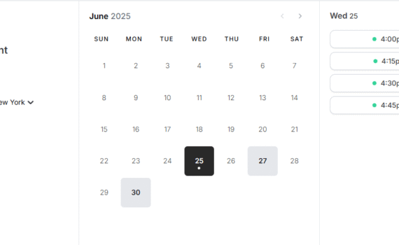 Cal.com Booking Mockup